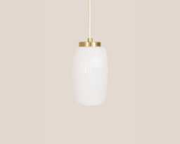 Vida Vintage Pendant Light Mcm Hanging Handcrafted Glass Lamp Retro Ceiling Fixture Yugoslavia Gold Brass - thumbnail 1