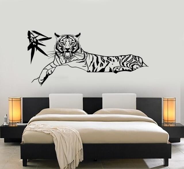 Wall Vinyl Decal Tiger Predator Jungle Nature African Ethnic Mural Art 1462Dz - image 1