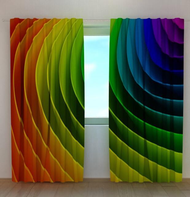 Rainbow Blackout Curtain Panels Abstract Lgbt Home Decor - image 1