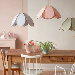Double Flower Pendant Light - Baby Blue - thumbnail 4