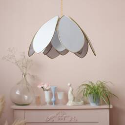 Double Flower Pendant Light - Baby Blue - thumbnail 3