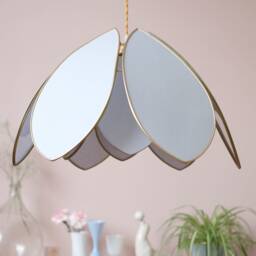 Double Flower Pendant Light - Baby Blue - thumbnail 2