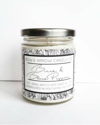 Birch & Black Pepper Natural Soy Candle 7 Oz - Eco-Friendly Cologne Spring Gift Idea Masculine - thumbnail 1