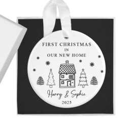 Personalised First Christmas in New Home 2026 Bauble, 1st Xmas in Our Ornament, Housewarming Gift, Couple Gift - thumbnail 2