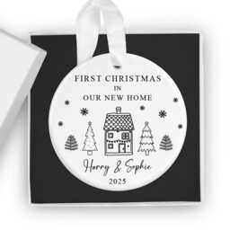 Personalised First Christmas in New Home 2026 Bauble, 1st Xmas in Our Ornament, Housewarming Gift, Couple Gift - thumbnail 3