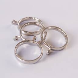 Solid Curtain Rings For Drapery Rod, Round Nickel Or Brass Lucite C Ring & Eyelet Rings, Hardware, Bypass - thumbnail 3