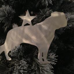 American Bulldog, Adorable Dog Christmas Tree Topper, Holiday Decoration, Wreath Aluminum, Lover Gift Ideas, Bull - thumbnail 4