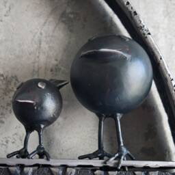 Metal Wall Clock, Interior Round Clock With Two Birds, Industrial Design By Thesteelstylethings - thumbnail 4