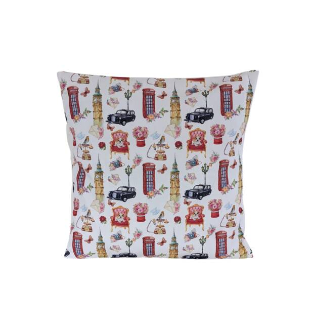 "London British White Cushion Cover 14"" 16"" 18"" 20"" 22"" 24" - image 1