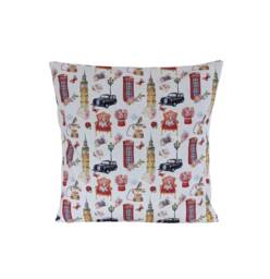 "London British White Cushion Cover 14"" 16"" 18"" 20"" 22"" 24" - thumbnail 1