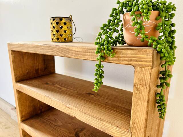 Handmade Wooden Bookshelf/storage Unit Bookcase - Choice Of Colour Wood Shades, Locally Sourced Timber - Free UK Delivery Bookshelves - image 1