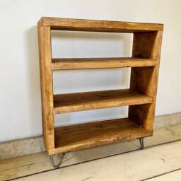 Handmade Wooden Bookshelf/storage Unit Bookcase - Choice Of Colour Wood Shades, Locally Sourced Timber - Free UK Delivery Bookshelves - thumbnail 3