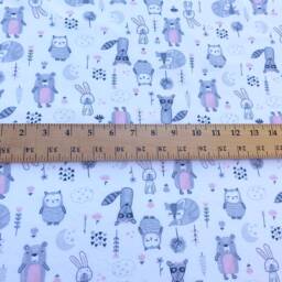 Woodland Critters Fitted Crib Sheet. Baby Bedding. Toddler Bedding - thumbnail 3
