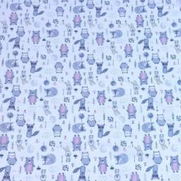 Woodland Critters Fitted Crib Sheet. Baby Bedding. Toddler Bedding - thumbnail 2