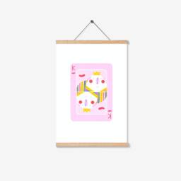 Guinea Pig King Playing Card Print - American Chunky Crown Office Nursery A4 - thumbnail 2