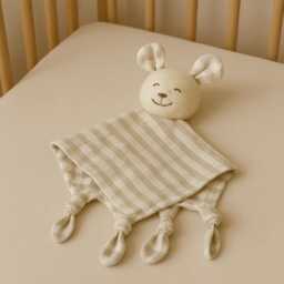 Baby Comforter Mouse - 100% Wool & Linen Lovey, Natural Sleep Toy For Newborns, Perfect Gift