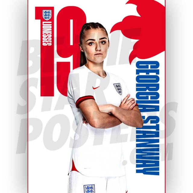 England Lionesses Women's Football Team 20/21 Headshot Poster - Georgia Stanway Officially Licensed Product - image 1