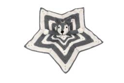 Crochet Attachment Blanket, Baby Star Blanket For Baby Sleeping, Amigurumi Wolf, Newborn Gift - thumbnail 1