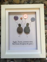 Birthday Pebble Art Balloon Design, Personalised Picture - thumbnail 1