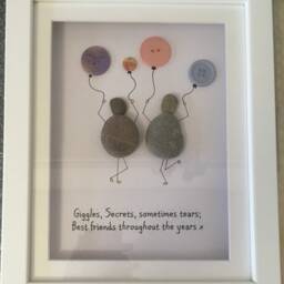 Birthday Pebble Art Balloon Design, Personalised Picture - thumbnail 2