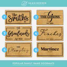 Housewarming Gift - Wedding Custom Door Mat Personalized Doormat Realtor Welcome Front Decor Gifts For Mom - thumbnail 2
