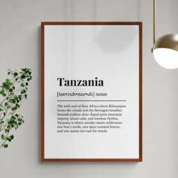 Tanzania Funny Definition Africa Gift Wall Art Print - thumbnail 2