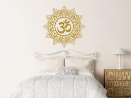 Wall Decals Mandala Yoga Namaste Om Ornament Indian Om-Symbol Geometric Moroccan Pattern Decal Vinyl Sticker Home Art Decor Room Ms615 - thumbnail 1