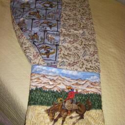 Child's Cowboy Quillow Vintage Western Rodeo Blanket, 38x60 - thumbnail 2