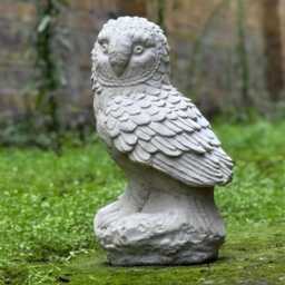 Majestic Owl Concrete Statue For Garden Realistic Wildlife Decor Outdoor Cement Bird Sculpture Woodland Guardian Ornament Nature Yard Art - thumbnail 3