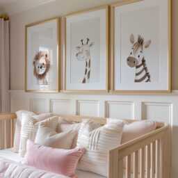 Safari Nursery Wall Prints, Decor, Boho Set Of 3 Beige Art, Neutral Art - thumbnail 2