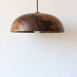 Flush Mount Light, Wood Ceiling Lamp, Round Chandelier For Kitchen Island - thumbnail 2