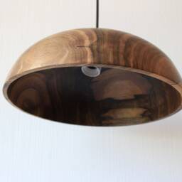 Flush Mount Light, Wood Ceiling Lamp, Round Chandelier For Kitchen Island - thumbnail 3