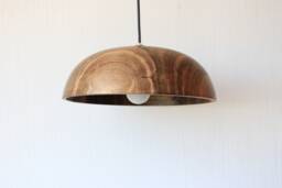 Flush Mount Light, Wood Ceiling Lamp, Round Chandelier For Kitchen Island