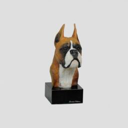 Boxer, Dog Marble Statue, Painted, Limited Edition, Make Your Own Artdog. Made Of Cold Cast Bronze. Perfect Gift. Limited Edition - thumbnail 3