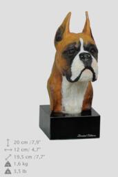 Boxer, Dog Marble Statue, Painted, Limited Edition, Make Your Own Artdog. Made Of Cold Cast Bronze. Perfect Gift. Limited Edition
