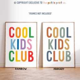 Cool Kids Club Print - Playroom Bedroom Toddler Girls Boys Decor Unframed - thumbnail 3