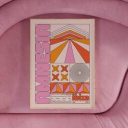 Amnesia Ibiza Club Print - Poster Wall Art Geometric Funky Dj Clubbing Patterned Bauhaus House Music Rave - thumbnail 1