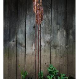 Recycled Iron Family Sculpture - Rustic Metal Art Anniversary Gift - thumbnail 2
