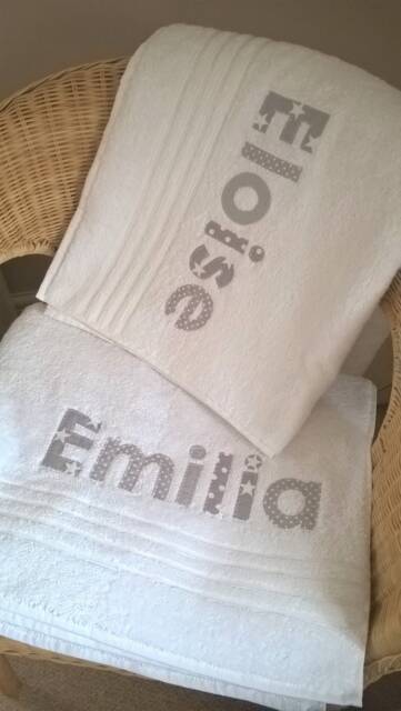 Personalised Bath Towel Girls/Boys 100% Cotton - image 1