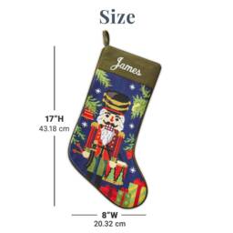 Personalized Needlepoint Stocking - Family Stockings Old-Fashioned Christmas D??cor Embroidered Name 12 Designs Available - thumbnail 3