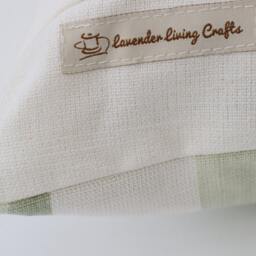 "Laura Ashley Awning Stripe Cushion Hedgerow Green, Linen Blend 18"" By 12" - thumbnail 2