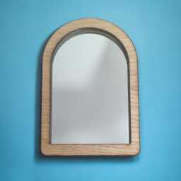 Arched Wooden Framed Mirror Oak, Walnut, Or Cherry Veneer - thumbnail 3