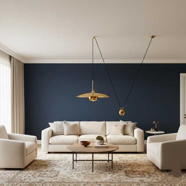Elegant Modern Brass Pendant Light - Minimalist Nordic Design Counter Weight Chandelier Home Decor - image 1