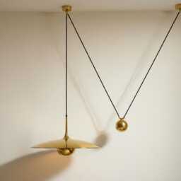 Elegant Modern Brass Pendant Light - Minimalist Nordic Design Counter Weight Chandelier Home Decor - thumbnail 3