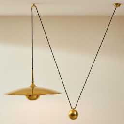 Elegant Modern Brass Pendant Light - Minimalist Nordic Design Counter Weight Chandelier Home Decor - thumbnail 2
