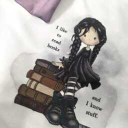 Goth Girl I Like To Read Books Personalised Velvet Cushion - Alternative Cushion - thumbnail 3
