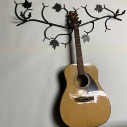 Branch Guitar Holder, Wall Mounted Musical Instrument Rack, Holds 3 Guitars - thumbnail 2