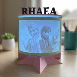 Personalized Frozen Night Light Custom Name Led Lamp, Colour Changing Fall Gift - thumbnail 3