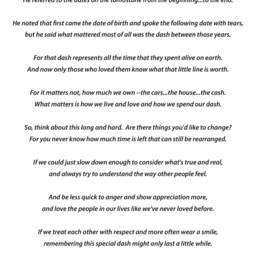 The Dash By Linda Ellis Poem, Missing You, Bereavement, Rainbow, Heaven Print, A Letter To My Family, Grief Funeral - thumbnail 2