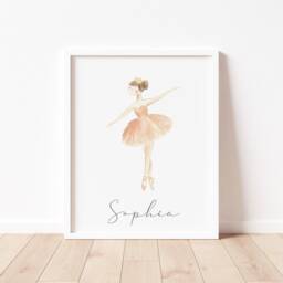 Personalized Ballerina Print - Sugarplum Fairy Girls Wall Art - thumbnail 3